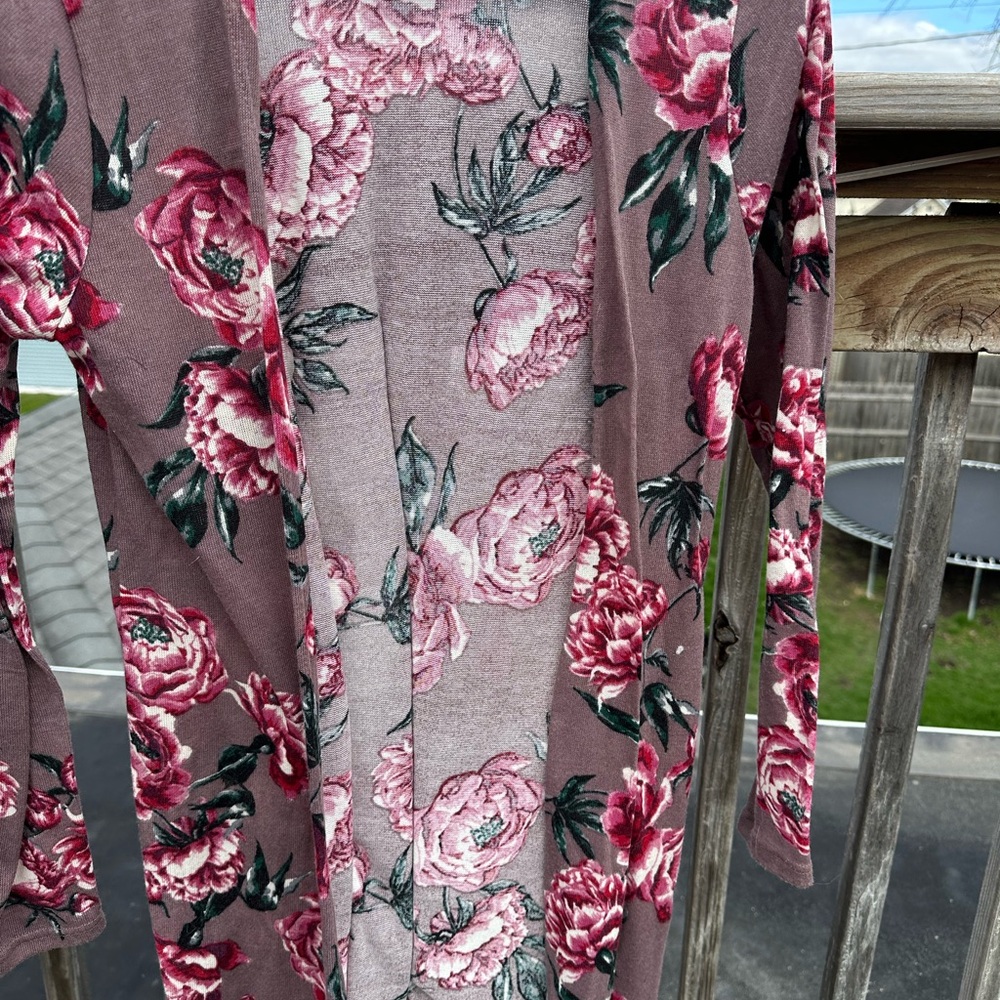 Charlotte Russe Pink and Purple Cardigan Sweater